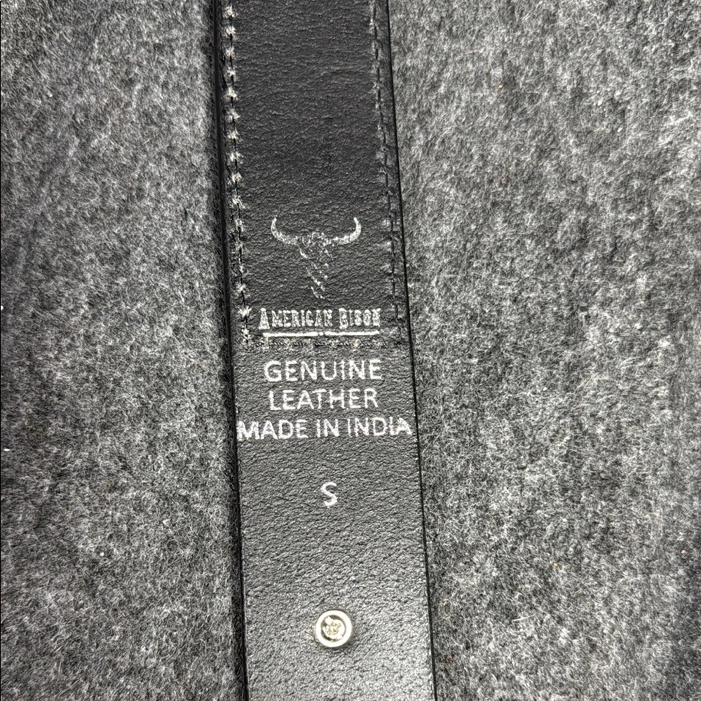 Black and Tan Woven Leather Belt with Silver Buckle